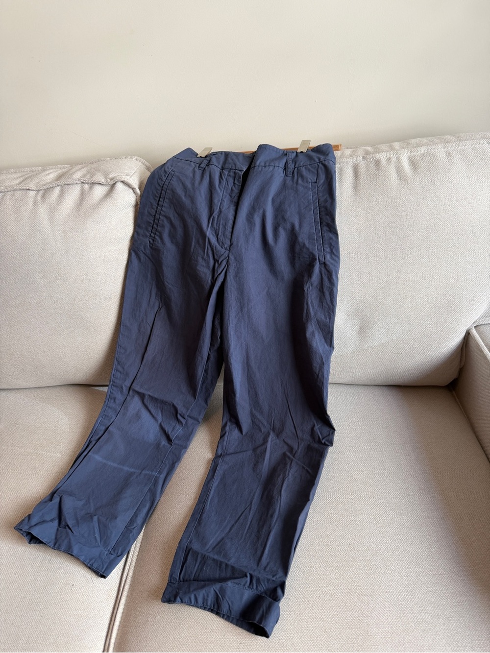 Wilfred Navy Straight-Leg Chinos